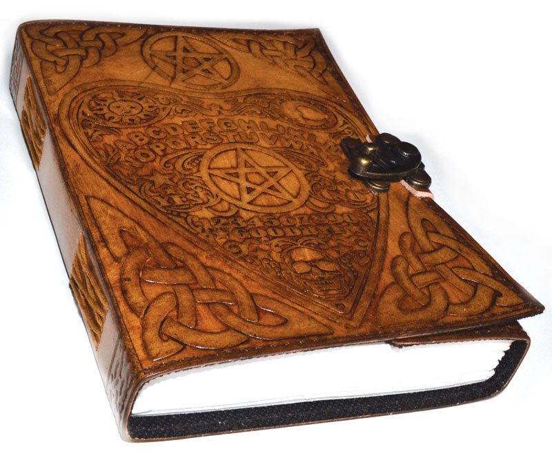 Ouija Board Planchette leather w/ latch (image for) Ouija Board Planchette leather w/ latch